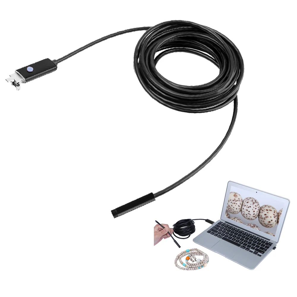 Gosear 5 м 10 6 LED 8 мм 2.0MP объектив HD водонепроницаемый микро USB эндоскоп Инспекционная