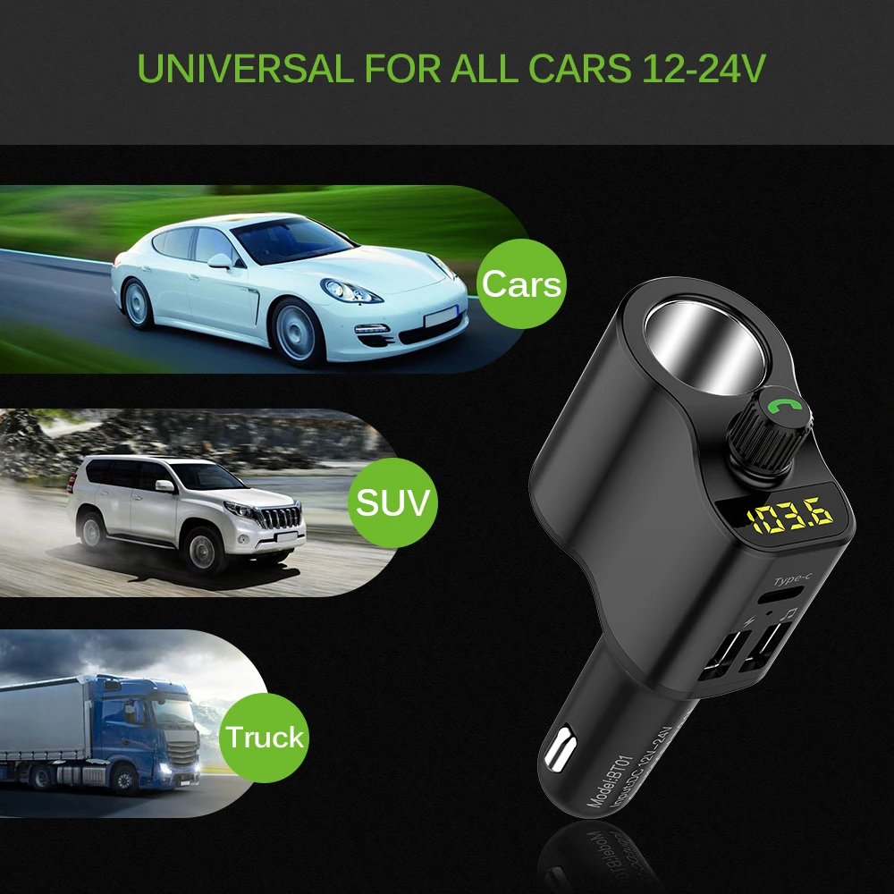 Автомобильный Mp3 модулятор с двумя usb-слотами, mp3-плеер с Bluetooth, автомобильный комплект с зарядным устройством, fm-передатчик, mp3-плеер, автомобильный аудио приемник