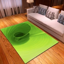 Скандинавские зеленые листья 3D ковер мягкий фланелевый диван детская спальня ковры Современный домашний декор ковры и ковры для дома гостиная