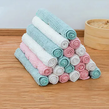 

Household Soft Absorbent Cleaning Cloth Rag For Kitchen Bathroom Microfiber Cloth Coral Velvet Kitchen Towel Dishcloths Cleaning