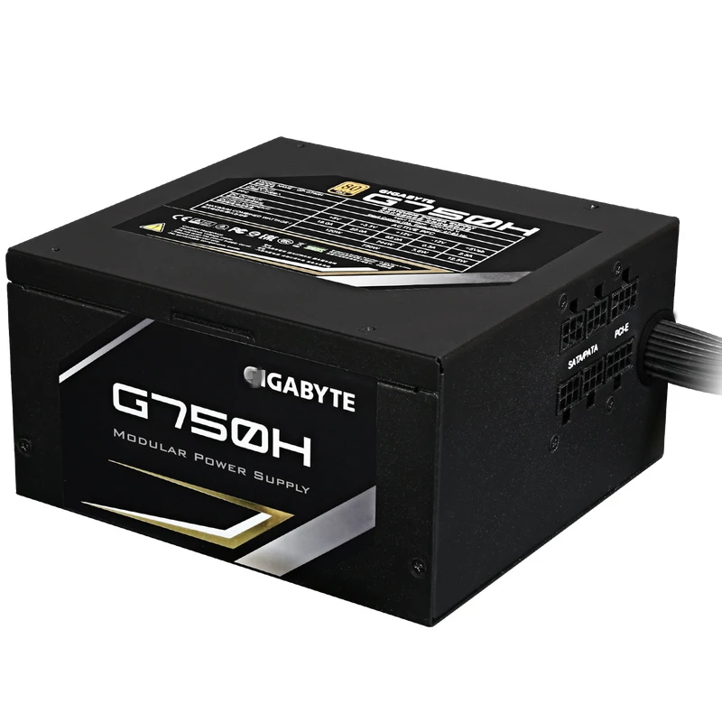 Блок питания для Gigabyte ATX 12 в 80 плюс Золотой половинный модуль игры немой блок питания 750 Вт блок питания G750H