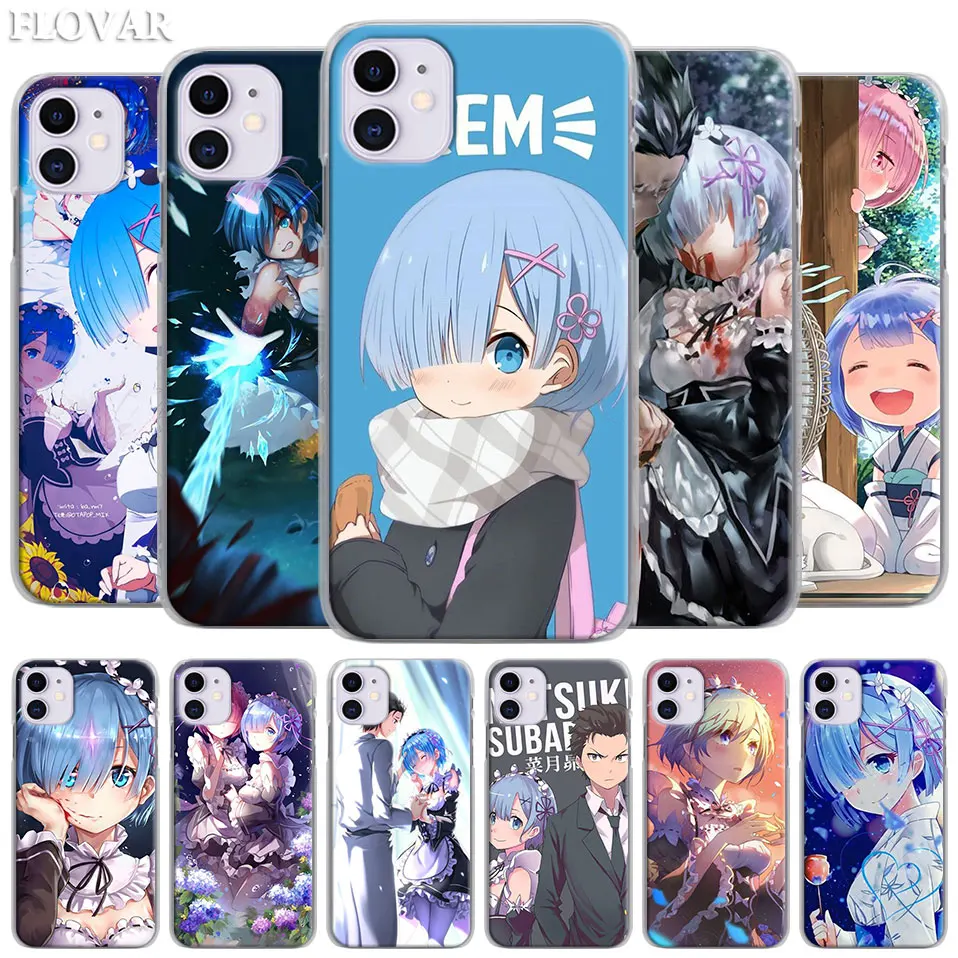 

Anime Rem Re Zero Case for Apple iPhone 11 Pro 11 Pro MAX X XR XS MAX 7 8 6 6s Plus 5S SE Hosing Cover Coque