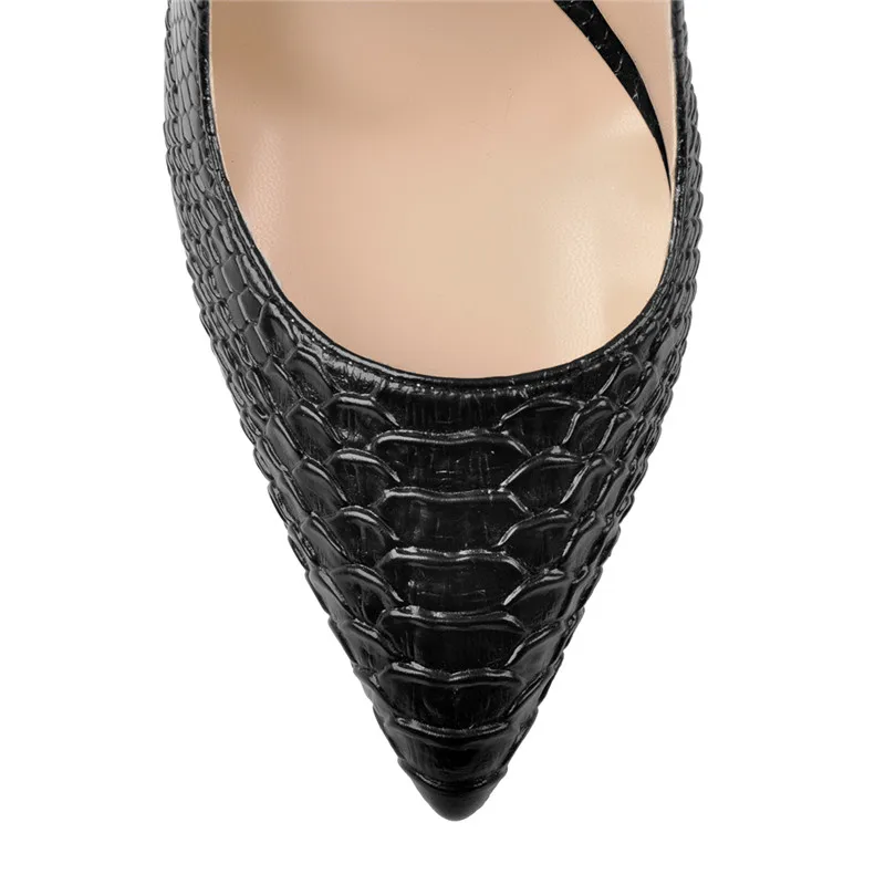 Onlymaker Women Sexy Slingback Pointed Toe Fish Scale 12CM Pumps Ankle Strap Chunky Square Heel Dress Shoes For Summer