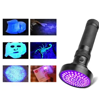 

UV Light 100LEDs UV Light Flashlight AA Battery Torch Light Lamp Safety UV Ultraviolet Detection Lamp