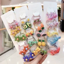 3/6/10 Pcs/set Gadis Lucu Kartun Hewan Buah Elastis Rambut Band Scrunchies Ekor Kuda Bando untuk Anak-anak aksesoris Rambut(China)