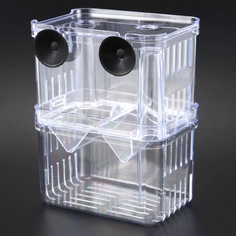 Clear Plastic Aquarium Fish Breeding Box Incubator Isolation