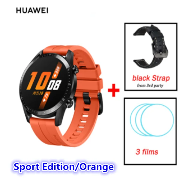 Фиолетовый Новейшие часы huawei GT 2, умные часы с Bluetooth, умные часы 5,1, умные часы с функцией звонка и сердечного ритма - Цвет: Фиолетовый