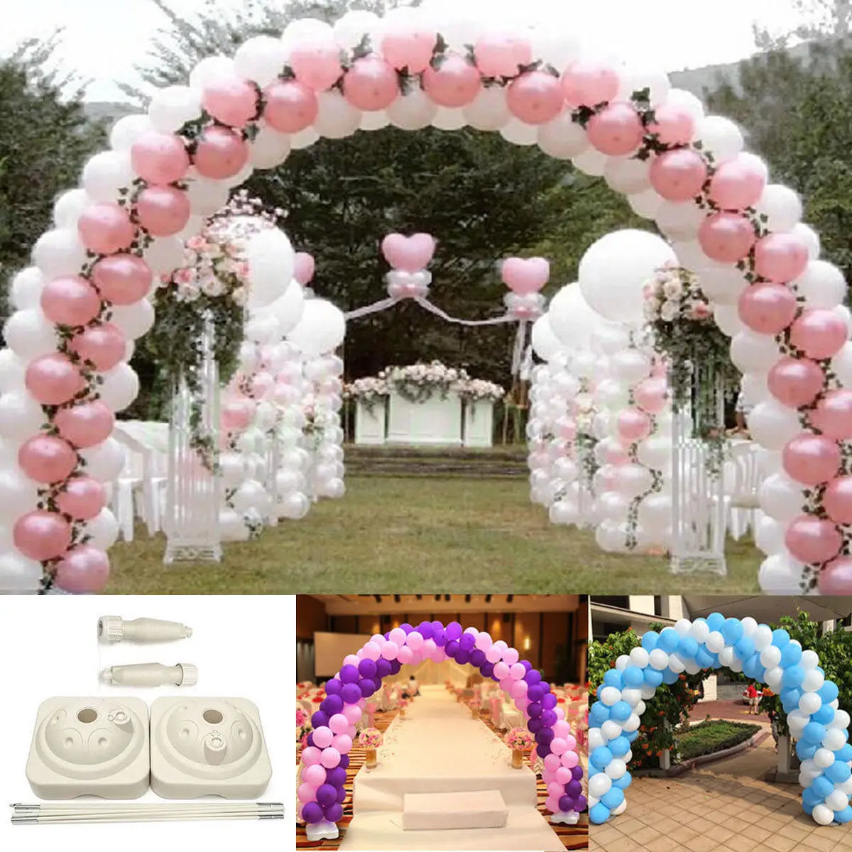  Balloon Arch Stand Base Pot Kit Clip Connector Birthday Balloons Accessories Wedding&Party Celebrat