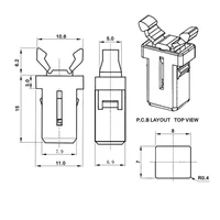 PR-001 Mini Door Lock Switch Black White For MS Air Conditioner Trash Set Top Box TV EVD DVD Door Cover 5
