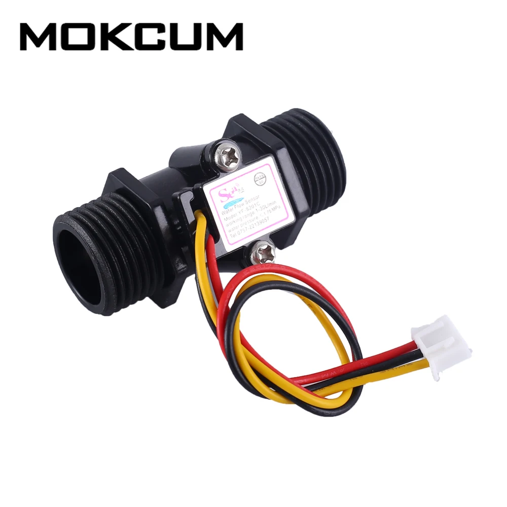 DN15 DC 5V 12V 1/2 дюйма G1/2 черный поток воды зал Сенсор реле расхода зал Сенсор счетчик 1.75MPa 30L/мин