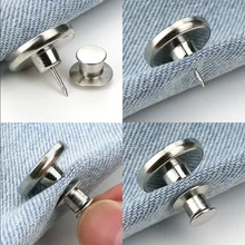 Pantalon en Denim avec boutons universels amovibles, 5 pièces, boutons de taille gratuits, ajustement de la taille, changements radicaux, petit artefact, mian feng