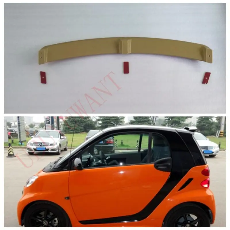 Для Mercedes Smart fortwo 453 451 Спойлер ABS Материал грунтовка внешний задний спойлер задний багажник загрузки крыло украшение автомобиля Стайлинг