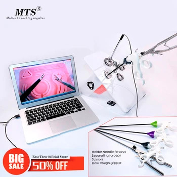 

Laparoscopic surgery training set send 4 surgical instruments contain Needle-holding forceps Etc Medical teaching equipment
