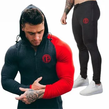

2019 Men's Shark bay track suit is suitable for men's casual men's fall suit men's Bodybuilding leisure suit