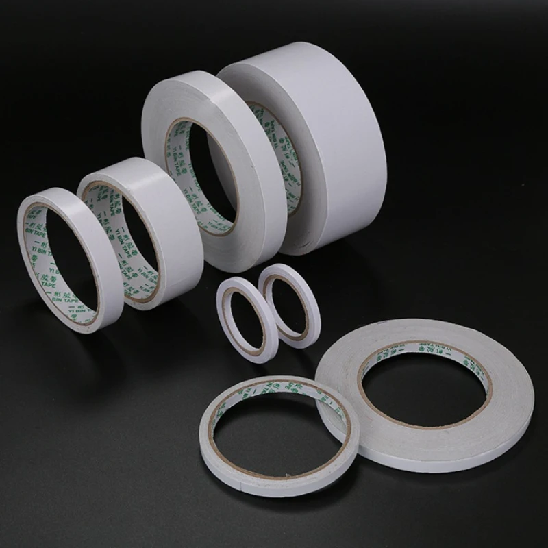 12//8m Double Sided Adhesive Tape Super Slim Strong Adhesion White Powerful Tape