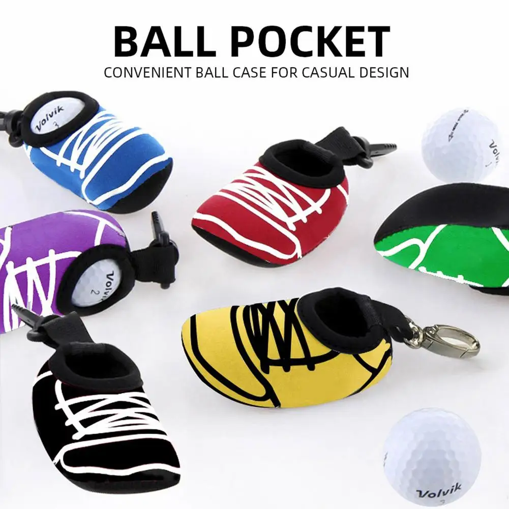Mini Golf Storage Bag Sport Ball Neoprene Golf Bag Exquisite Mini Shoes Golf Waist Bag Golf Ball Washer Cleaner Pouch Bag 3