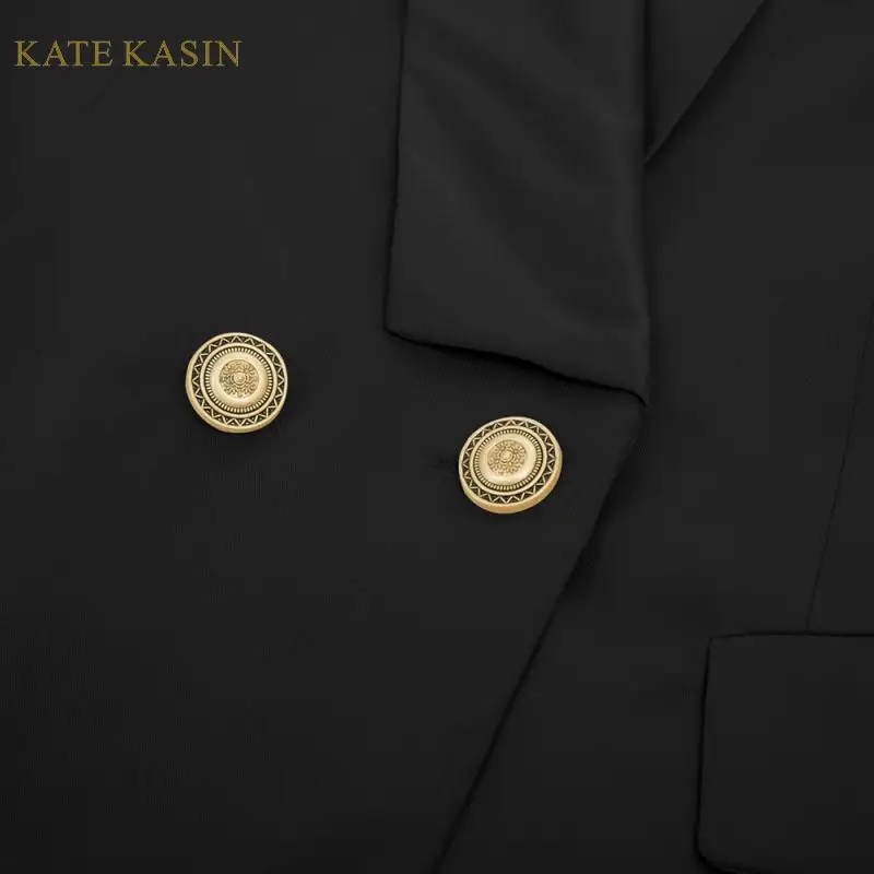Kate Kasin женские простые классические Пиджаки, куртки, нагрудные подплечники, Блейзер, Женское пальто, Офисная Женская верхняя одежда, Рабочий костюм, куртка