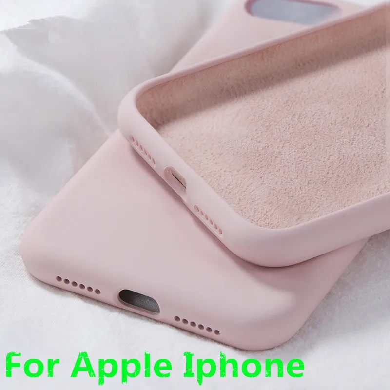 Мягкий гелевый резиновый жидкий силиконовый чехол для телефона для iPhone 11 Pro X XS MAX XR 8 7 Plus 6s 6Plus задняя крышка полный защитный чехол