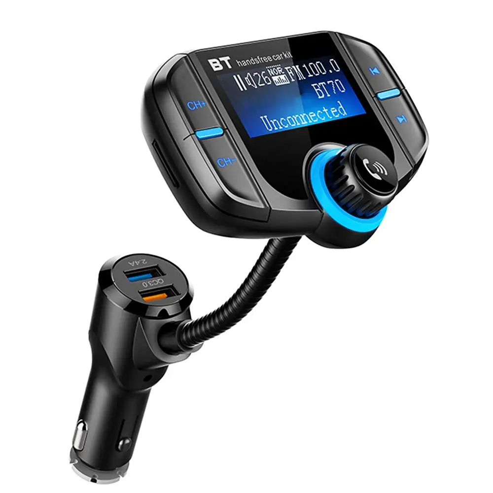 Bluetooth для автомобильного аудиоадаптера приемник беспроводной громкой связи автомобильный комплект fm-передатчик модулятор тюнера с двойным USB умным зарядным устройством