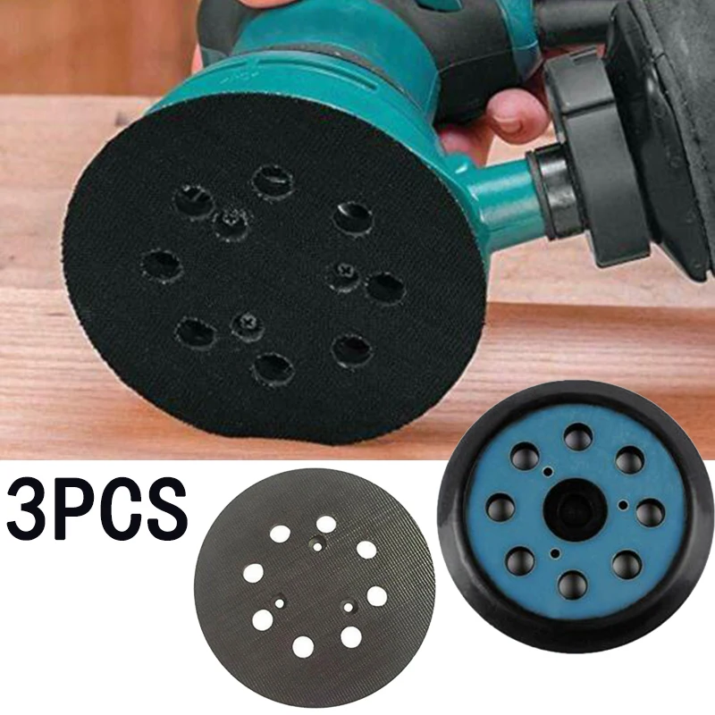 Replacement 5" Dia 8 Holes Sanding Pads 3pcs/set For BO5021K And BO5010 Sander