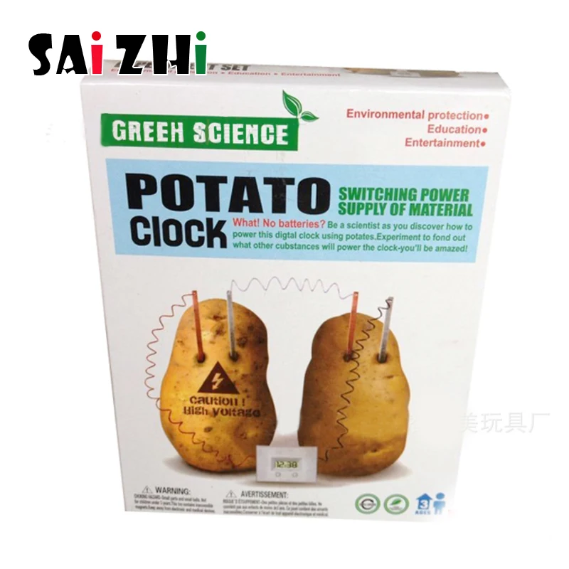 

Saizhi DIY material for children kids Potato Clock Novel Green Science Project Educational Experiment Kit Lab Home School Toy