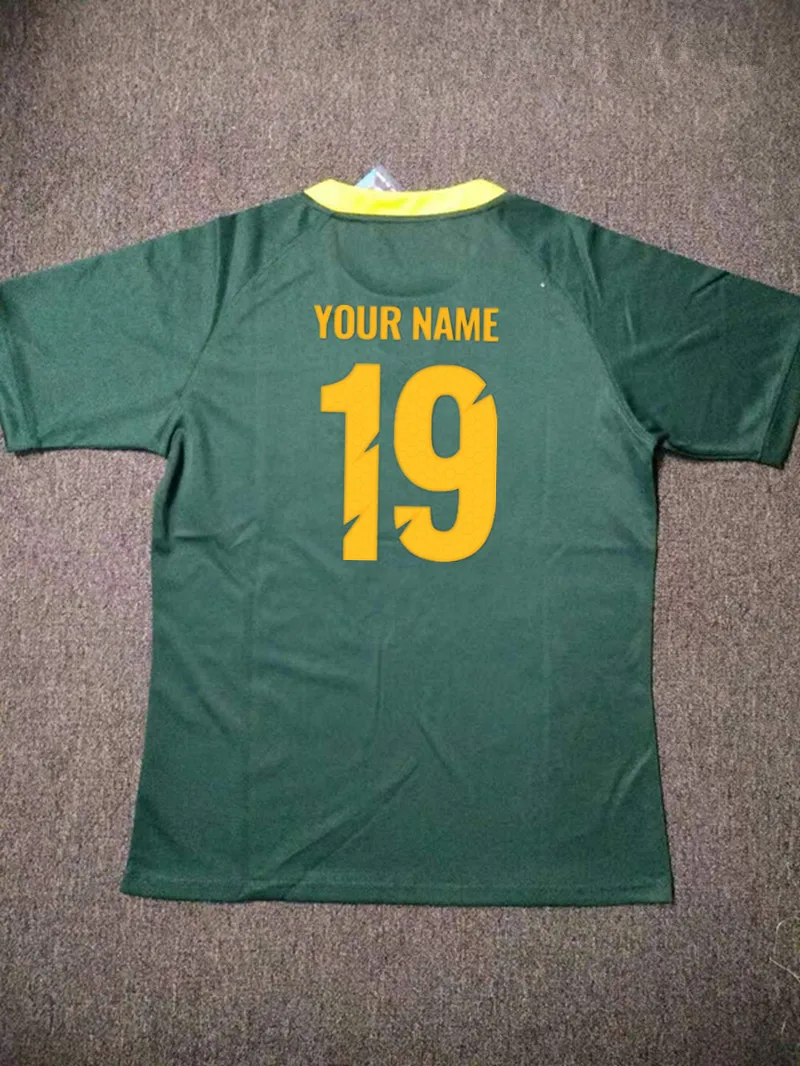 Южная Африка регби RWC звезда Подпись Commemora Джерси размер S-5XL печать пользовательские названия и номера Высокое качество - Цвет: Print name number
