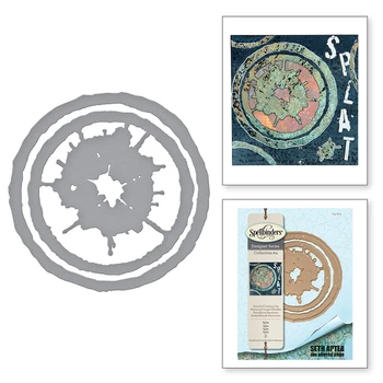 

2020 New DIY SPLAT Pattern Background 3D Metal Cutting Dies Scrapbooking For Decorative Paper Stencil Craft Card Making no Stamp