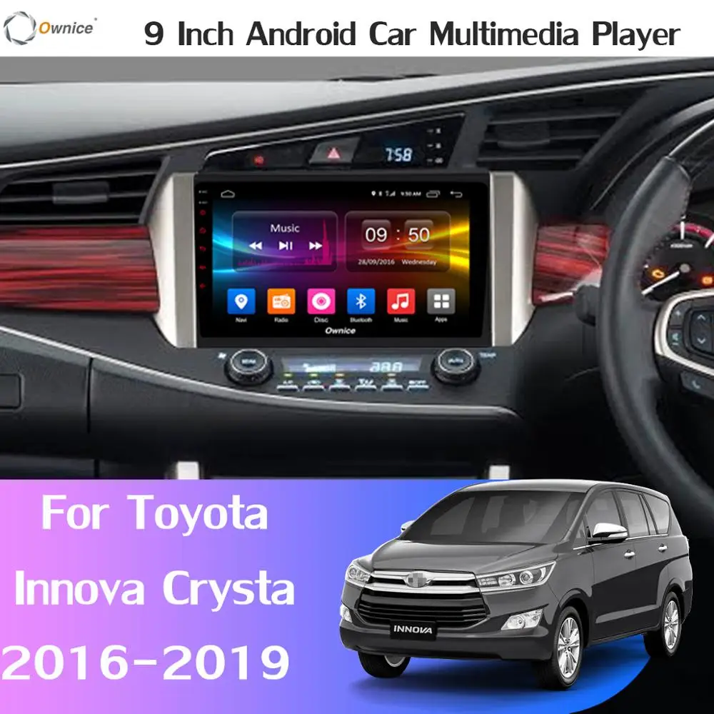 Панорамная камера 360 ° Android 9,0 4 Гб+ 64 ГБ Автомобильный DVD для Toyota Innova Crystal gps Радио SPDIF DSP CarPlay