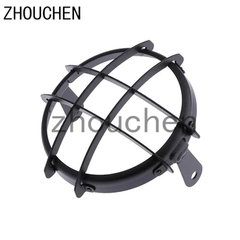 

5.75 inch Black CNC Aluminum Motorcycle Bullet Headlight Grill Cover Universal Fits for Yamaha Honda Suzuki