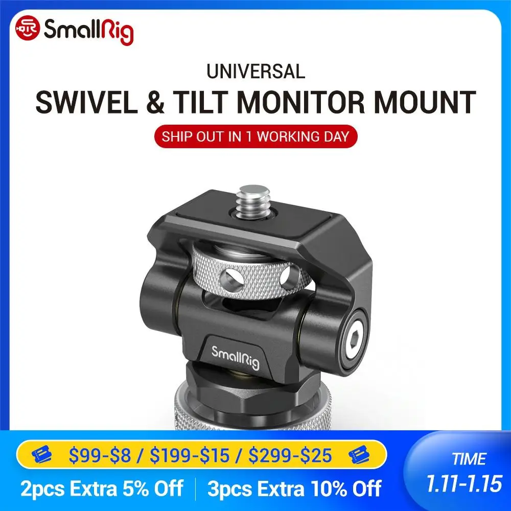 SmallRig быстросъемный держатель для монитора Зажим камеры поворотное и наклонное регулируемое крепление с