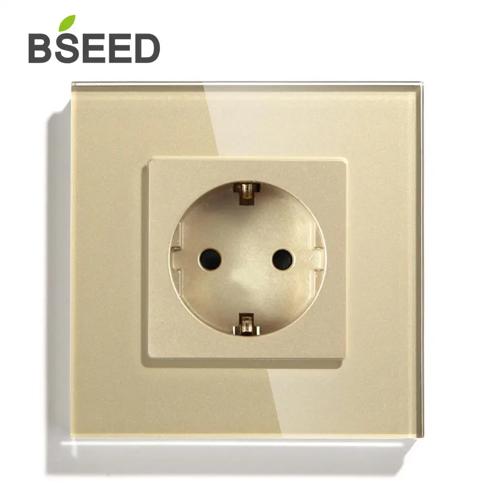 BSEED ЕС Стандартный один розетки Мощность розетка с белого и черного цвета