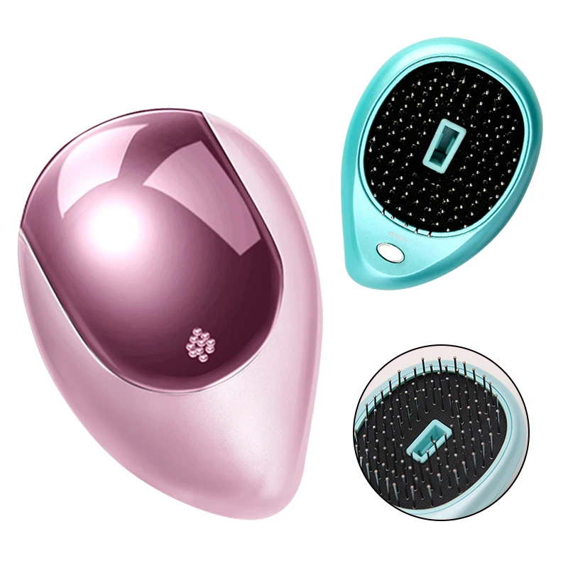 

Magic Hair Brush Portable Ionic Massage Comb Health Care Reduce Fatigue Hair Brush Battery Electric Styling Hair Brush Two Color