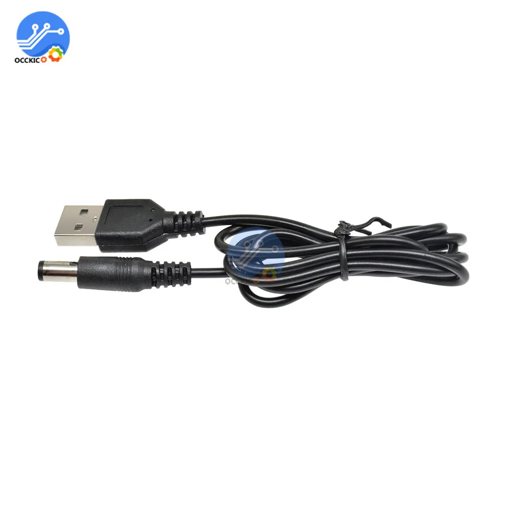 USB 2 0 к DC 5 мм x2.1мм 5.5X2.1 80 см кабель линии электропередач MCU разъем питания|usb 2.0|usb