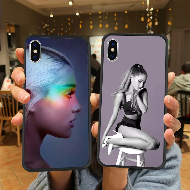 

For iPhone xr Case Hard Clear Phone Shell For iPhone XS MAX 6 6S 7 8 Plus X XS Cases Cover Cute Case God is a Woman Ariana Capa