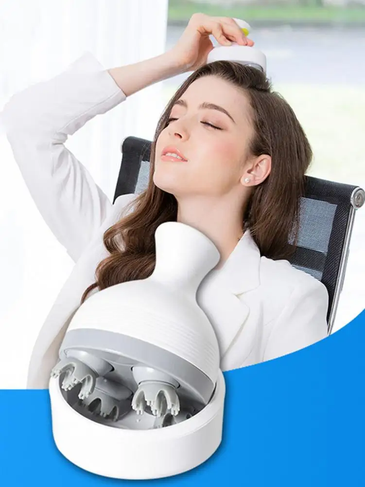 

Waterproof Electric Head Massage Wireless Scalp Massager Prevent Hair Loss Body Deep Tissue Kneading Vibrating Health Care New