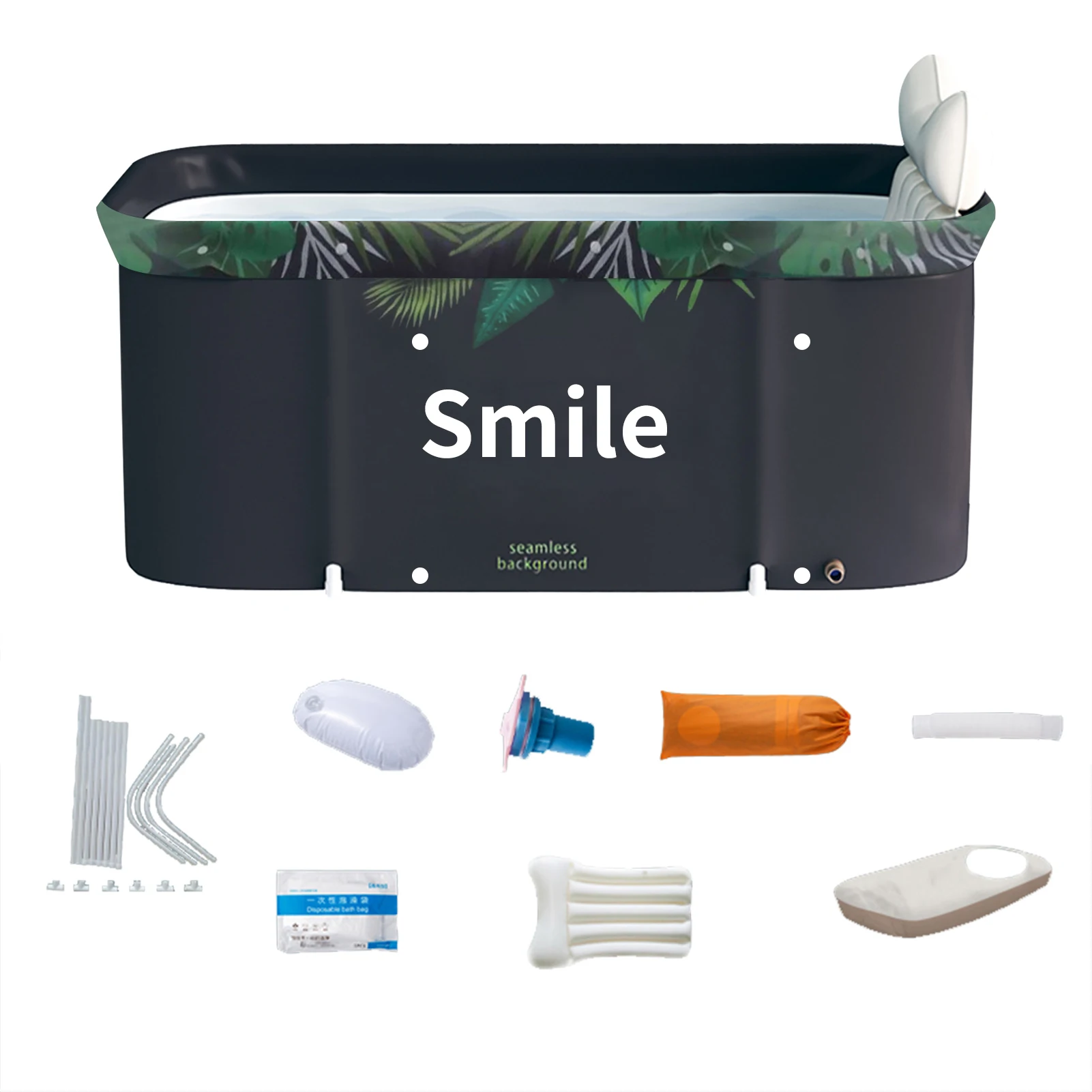 Новый 120 X 55X50cm Ванна комплект Портативный Складная набор ведер способный