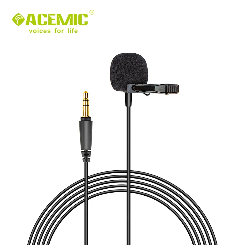 ACEMIC M11 одноглавый петличный микрофон для видеокамеры цифрового зеркального фотоаппарата и мобильного телефона, включая кабель 6 м, высокое качество звука