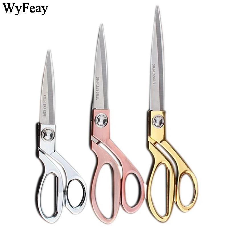 Rabbit Handle Stainless Steel Tailor Scissors for Sewing Embroidery Golden 