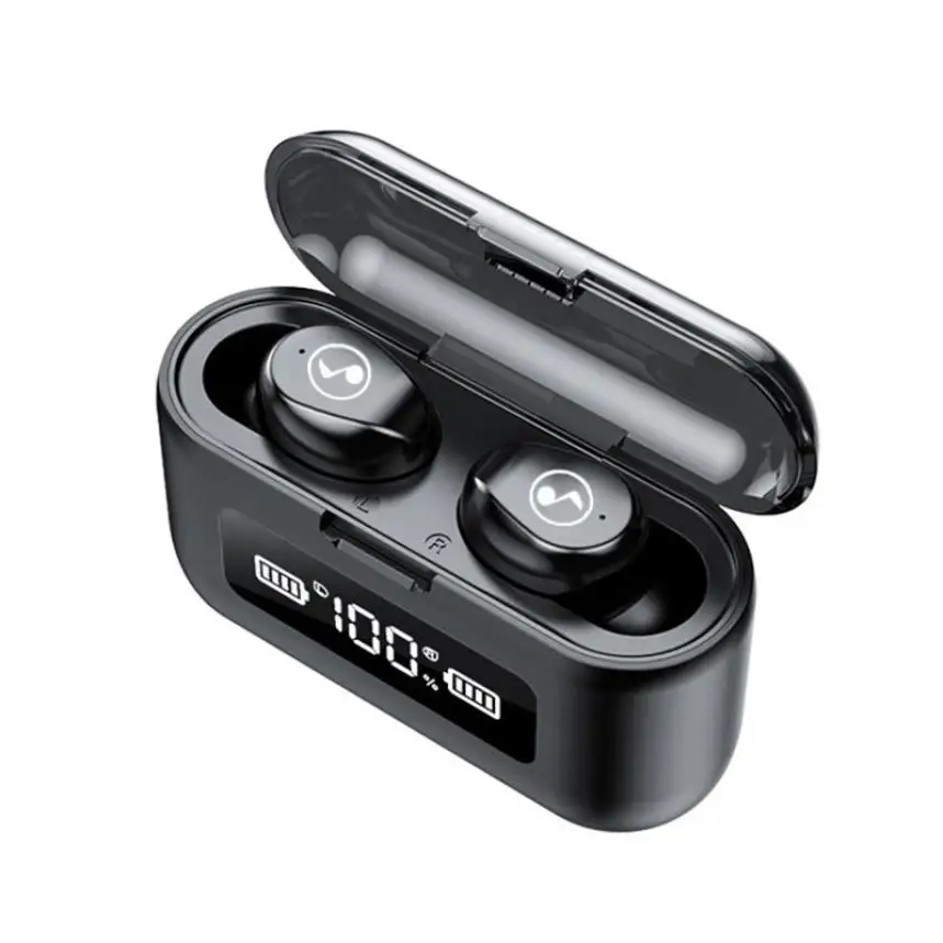 

Wireless Earphones 2000mAh Charging Case LED Display Waterproof Earbuds With Microphone TWS Wireless Bluetooth 5.0 Headset