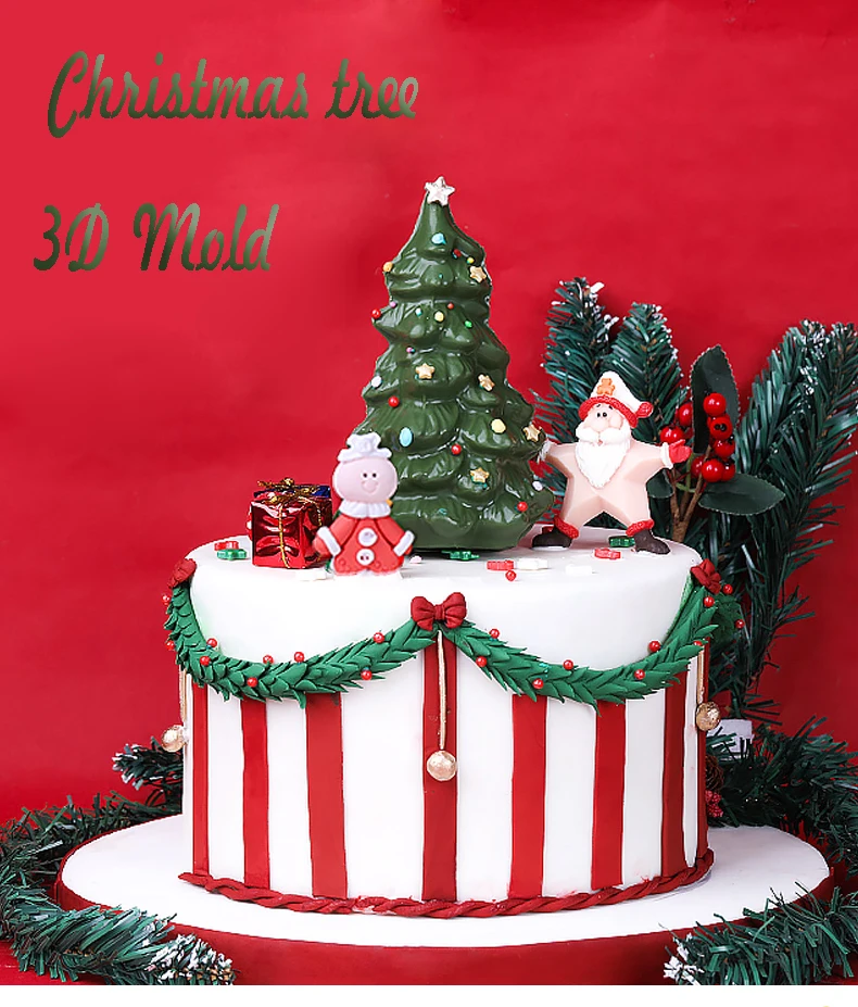 

Chocolate Christmas tree plastic mold 3D Christmas tree Chocolate mold