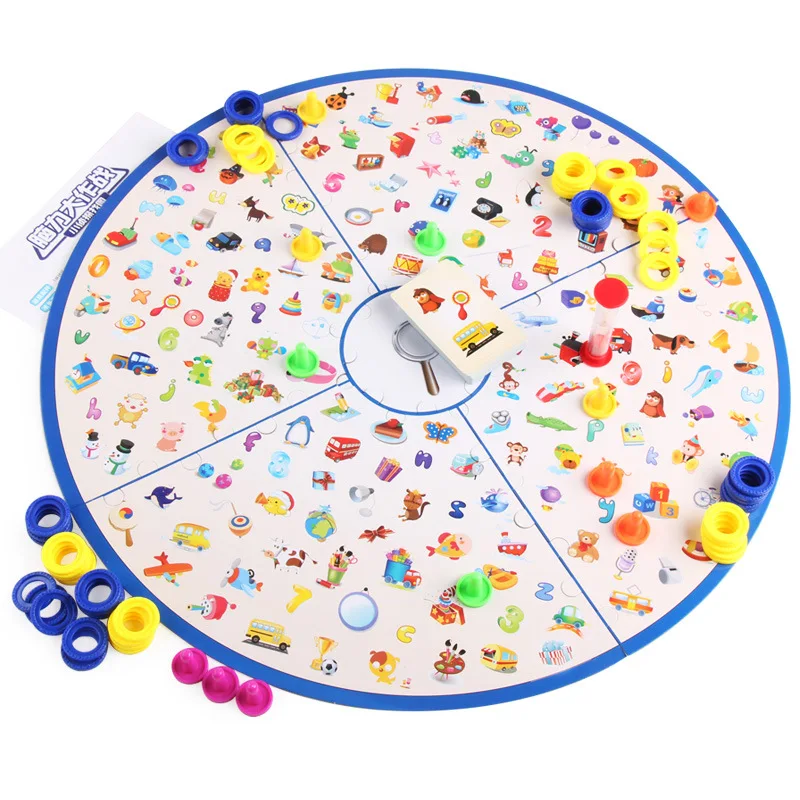 Puzzle Detectives Game Looking Chart Board Brain Training Educational Game Strategy High Quality Plastic Card Party for Kid Y017