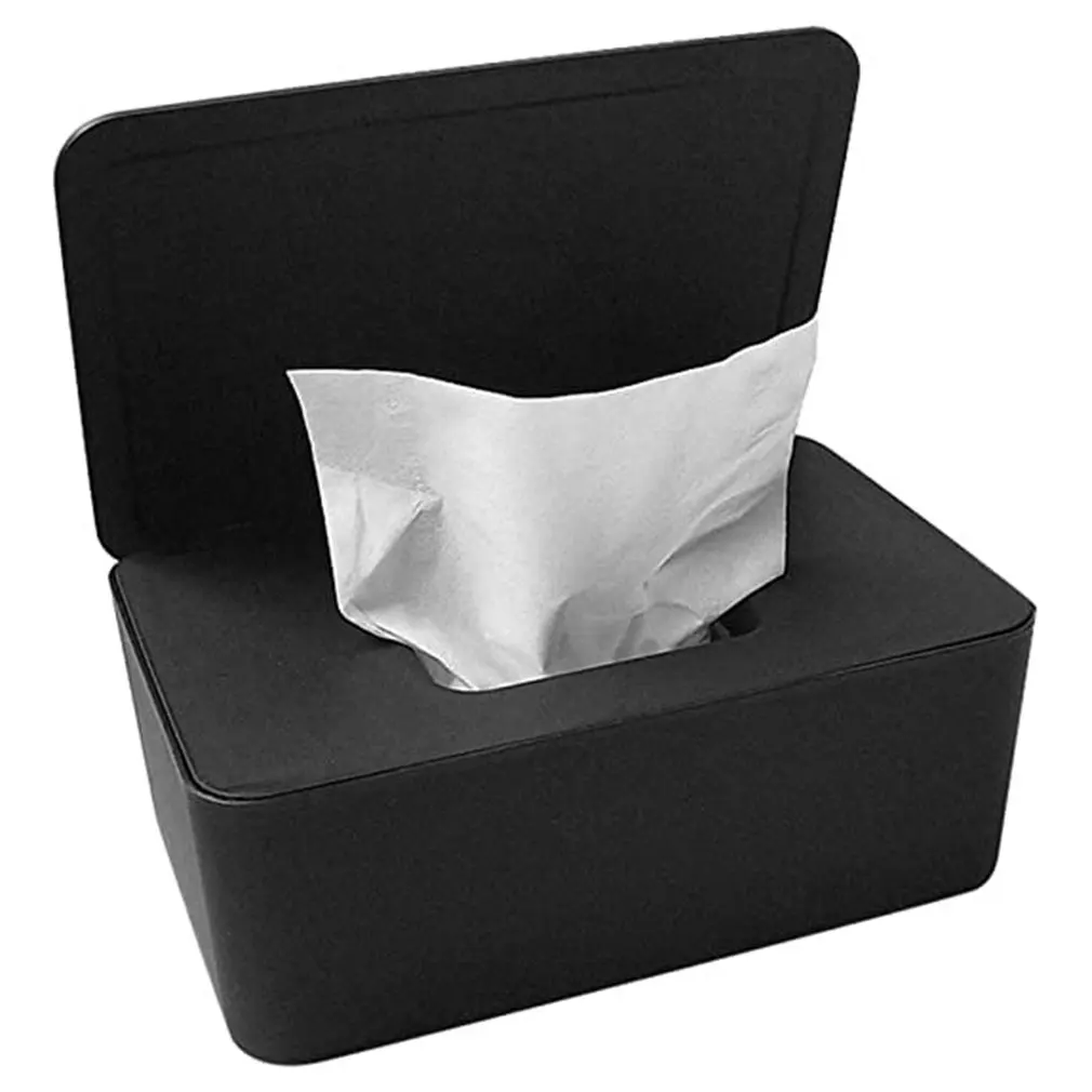 

Sealed and portable oral and nasal mask Simple wet tissue box with lid wet and dry tissue box household dustproof desktop