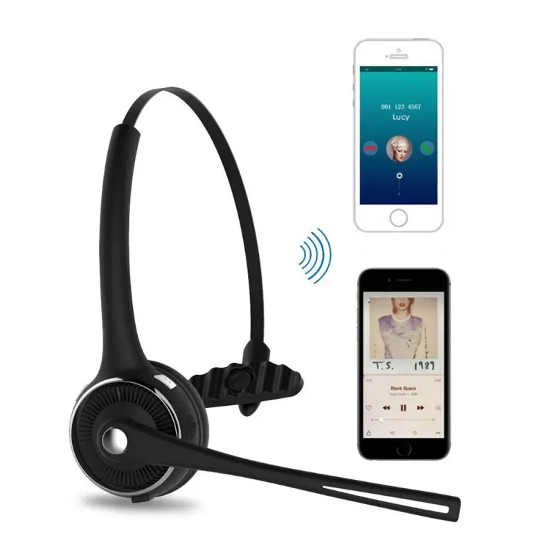 Bluetooth-гарнитура для автомобиля, грузовика, водителя, безопасные наушники, функция отключения звука, VoIP, колл-центр, наушники, микрофон