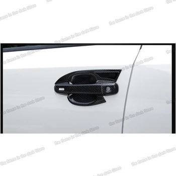 

lsrtw2017 carbon fiber abs car door handle bowl chrome trims for toyota CHR 2017 2019 2018 2020 c-hr accessories
