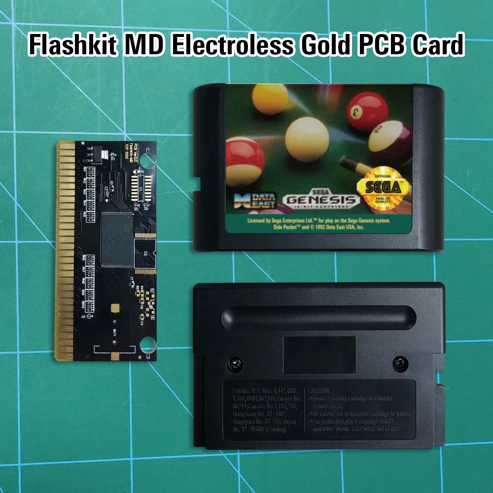 Боковой карман-Flashkit MD никелевое золото схема на основе печатной платы 16 бит