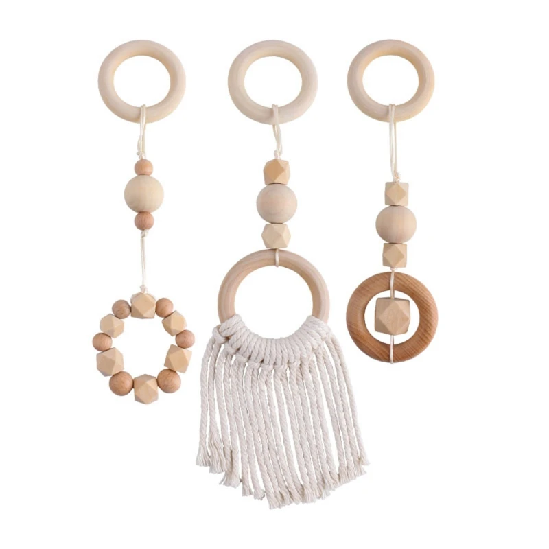 

3Pcs/Set Nordic Baby Gym Frame Pendants Wooden Clothes Rack Hanging Play Toys