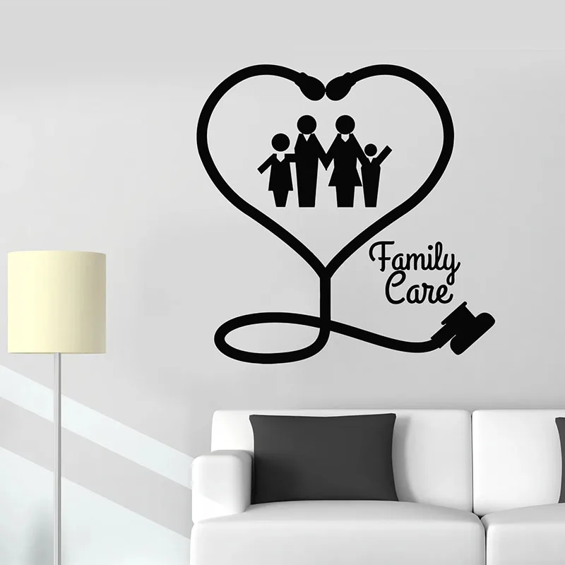 Семейная наклейка на стену здоровая клиника медицинская Декор интерьера