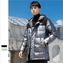 Осенне-зимняя Новая высококачественная куртка-пуховик на белом утином пуху, мужское пуховое пальто, молодежные зимние парки, Мужская Толстая теплая верхняя одежда средней длины