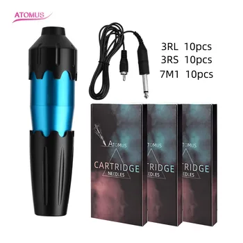 

Rotary Tattoo Pen Kit with Tattoo Needle Cartridge for Permanent Makeup Shader and Liner
