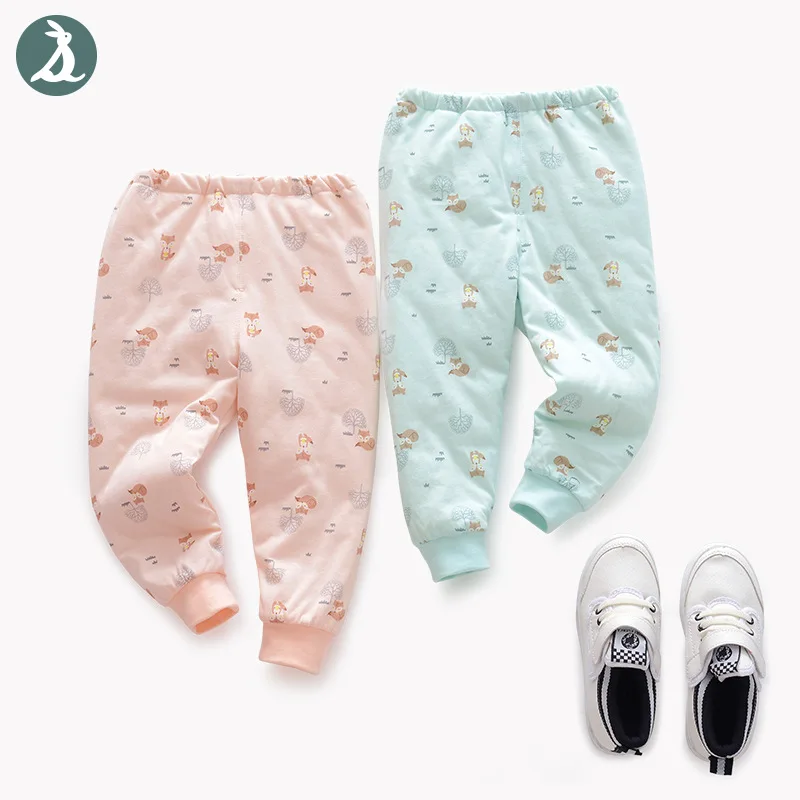 

Men And Women Children Dual File Quilted Trousers Baby Sweatpants Winter Lightweight Warm Trousers 1 a 3-Year-Old Children Cotto